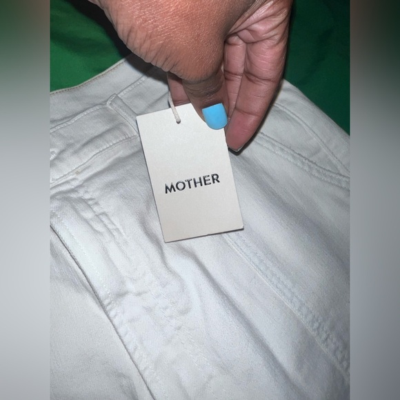 NWT MOTHER The Rambler Cargo Cream Wide Leg Women's Jeans size 30 - Picture 10 of 16